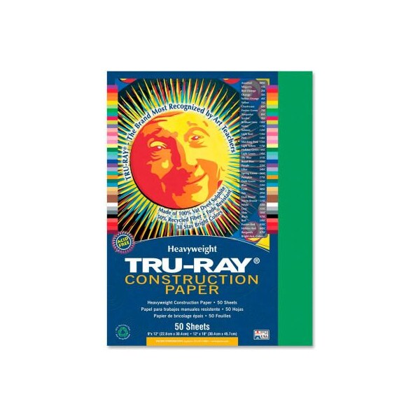 Pacon Corporation Pacon Tru-Ray Construction Paper 9" x 12" Holiday Green 102960 - main